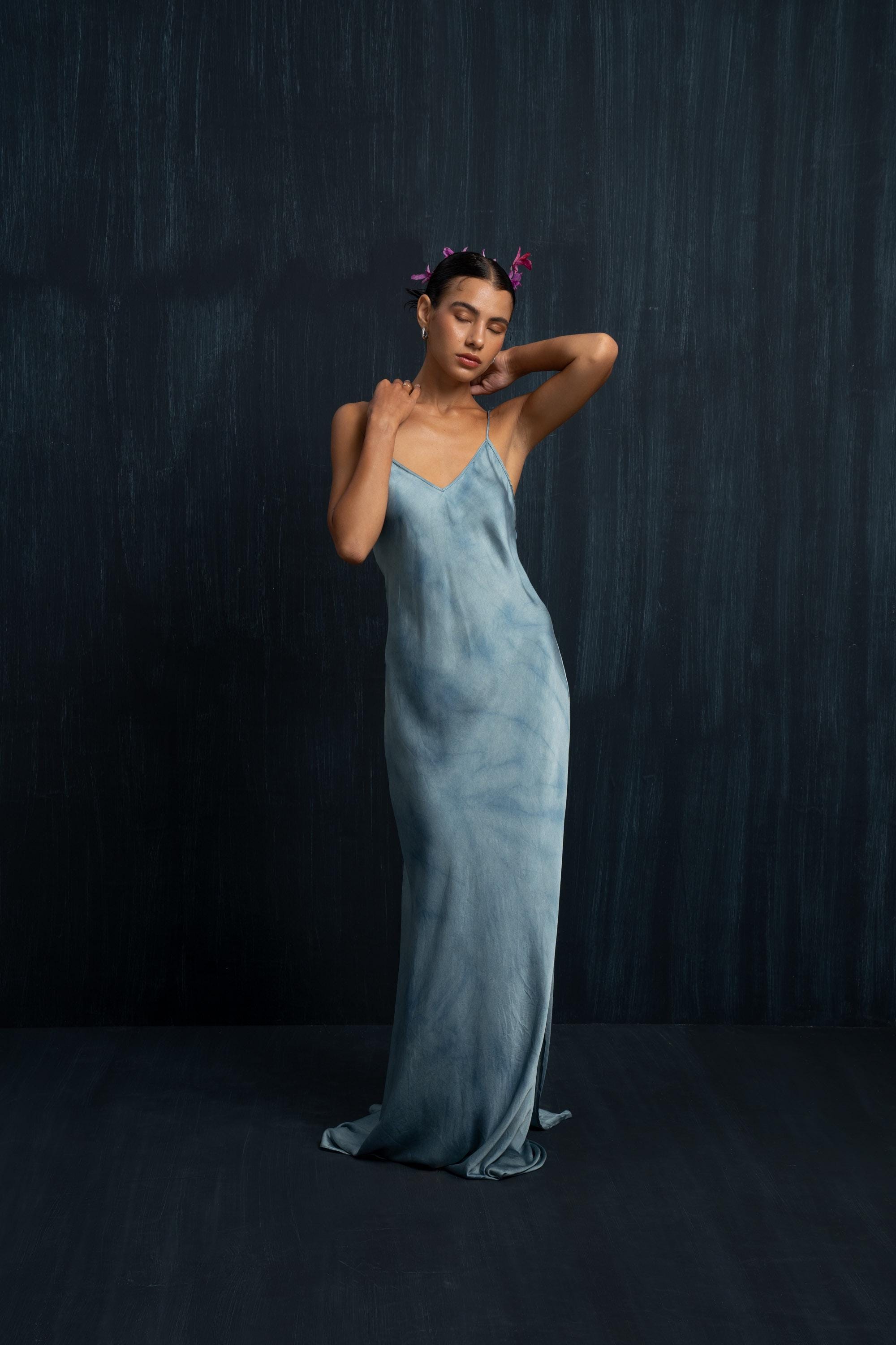 Silver Silk Slip Dress - Etsy