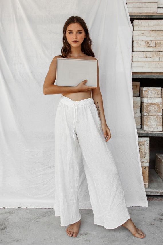 Linen Blend Wide Leg Pant | OAK + FORT – OAK + FORT USA