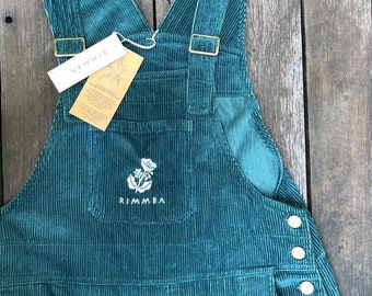 Zion Cotton Corduroy Overalls - Green Natural Dye