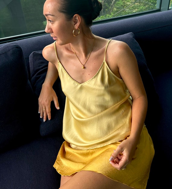 yellow silk camisole