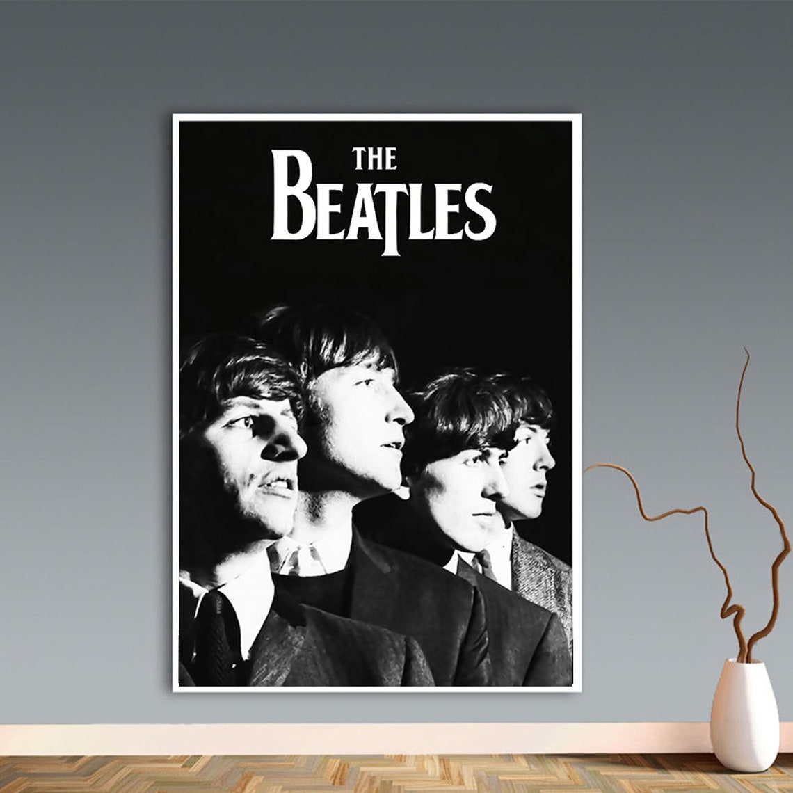 The Beatles Poster The Beatles Canvas Print The Beatles Wall Etsy