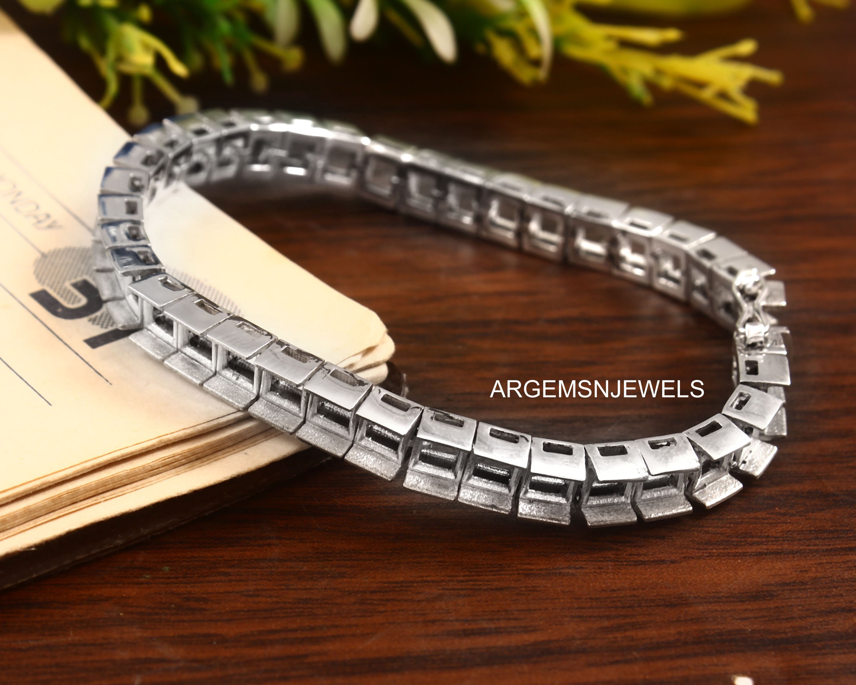 5X5MM Square Semi Mount Bracelet-without Stone Bracelet-tennis