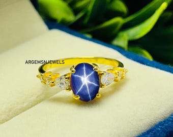 ブルースターサファイアリング、リンディスターサファイアリング、925