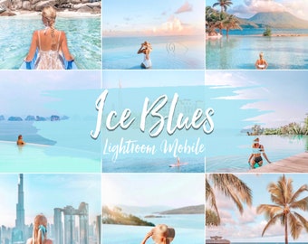 Ice Blue Preset Pack for Lightroom Mobile by @luxe.tourista - Dreamy Preset, Blogger Presets, Pastel Presets, Instagram, Beach Preset