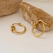 18K Gold Knot Hoop Earrings • Gold Hoop Earrings UK•  Gold Huggie Earrings • Thick Huggies • Tarnish Free • Minimalist • Gift for Her 