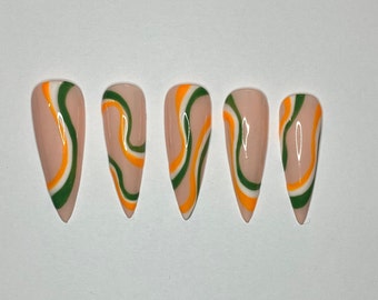 Irish Swirl Nails