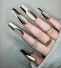 Ombré french nails| brown nails|tiktok nails product logo