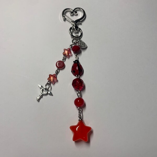Red Star Keychain Star Keychain - Etsy