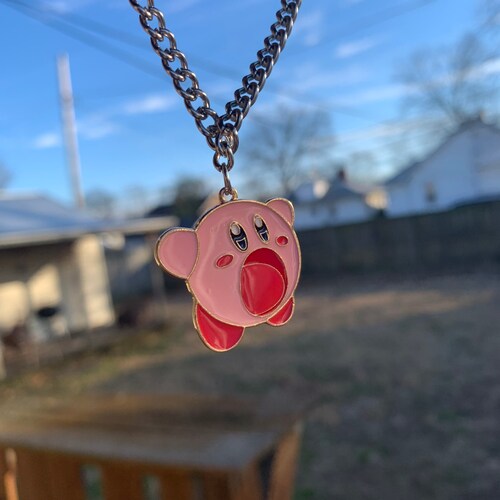 Stainless Steel Kirby Charm Necklace - Etsy