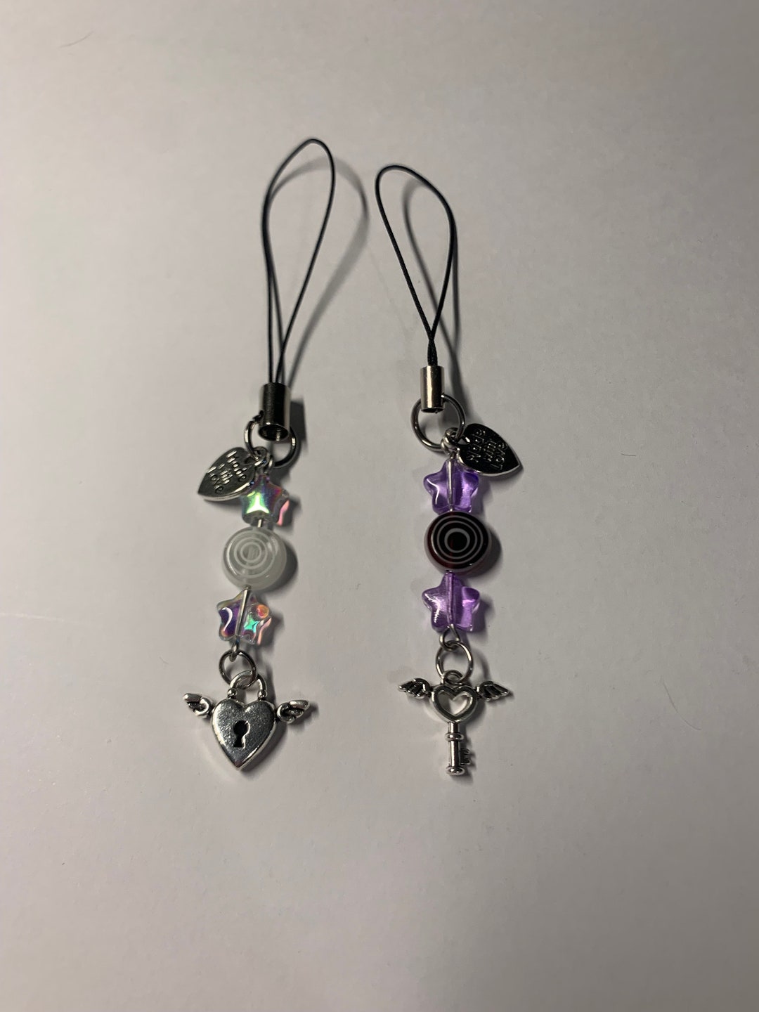 Matching Lock and Key Phone Charm Etsy