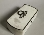 19th century French Fitted Sewing Etui White Lacquer