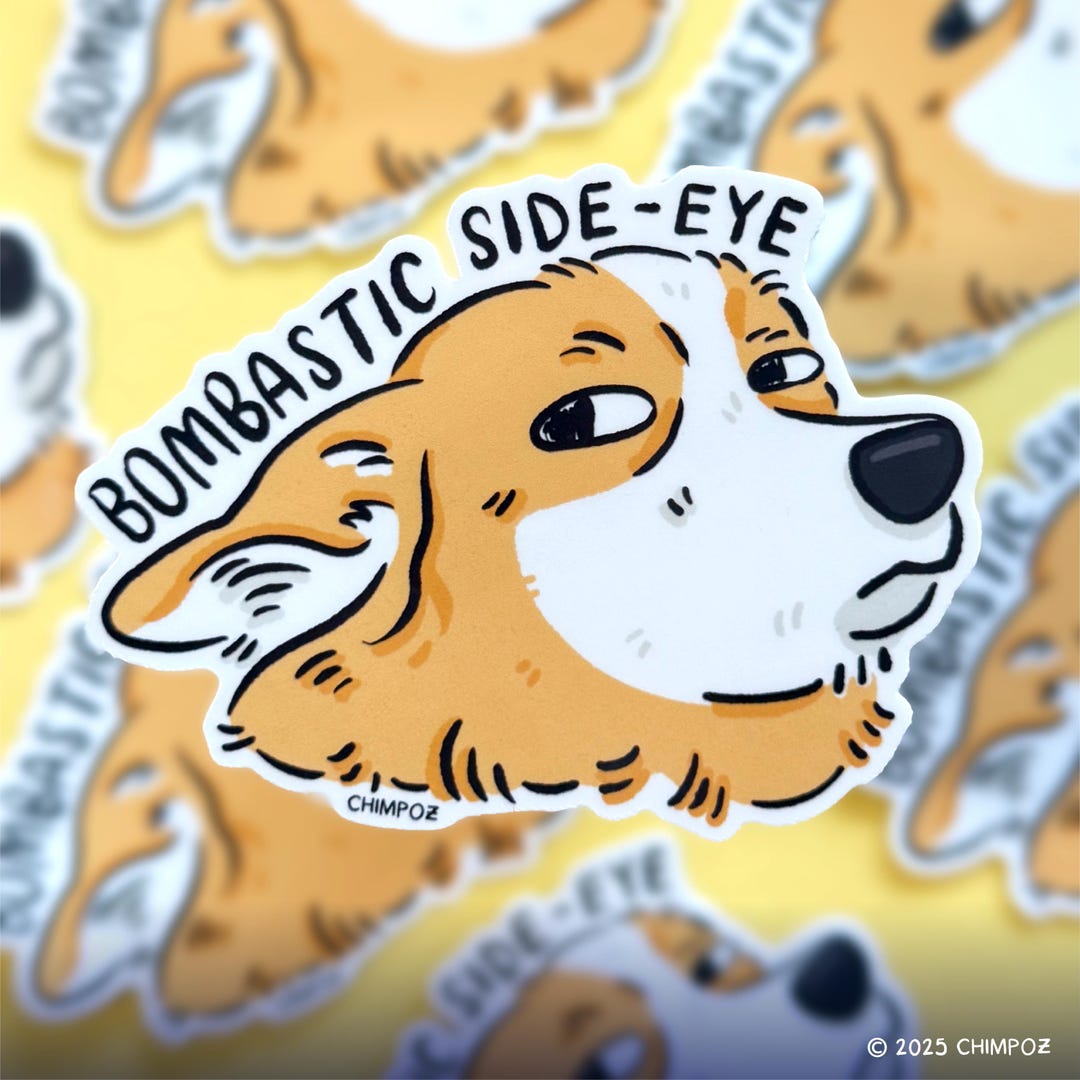 Bombastic Side Eye Sticker | Premium Quality Vinyl Sticker | Cute ...