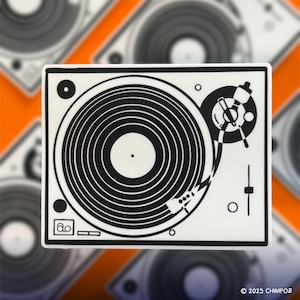 Turntable Sticker | Premium Quality Vinyl Sticker | Cute Laptop Sticker | Gifts Under 5 | Water-Resistant