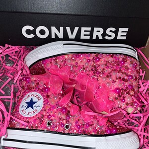 Barbie pink Bedazzled Original Chuck Taylor’s, bedazzled shoes, birthday shoes, birthday gift, Christmas gift