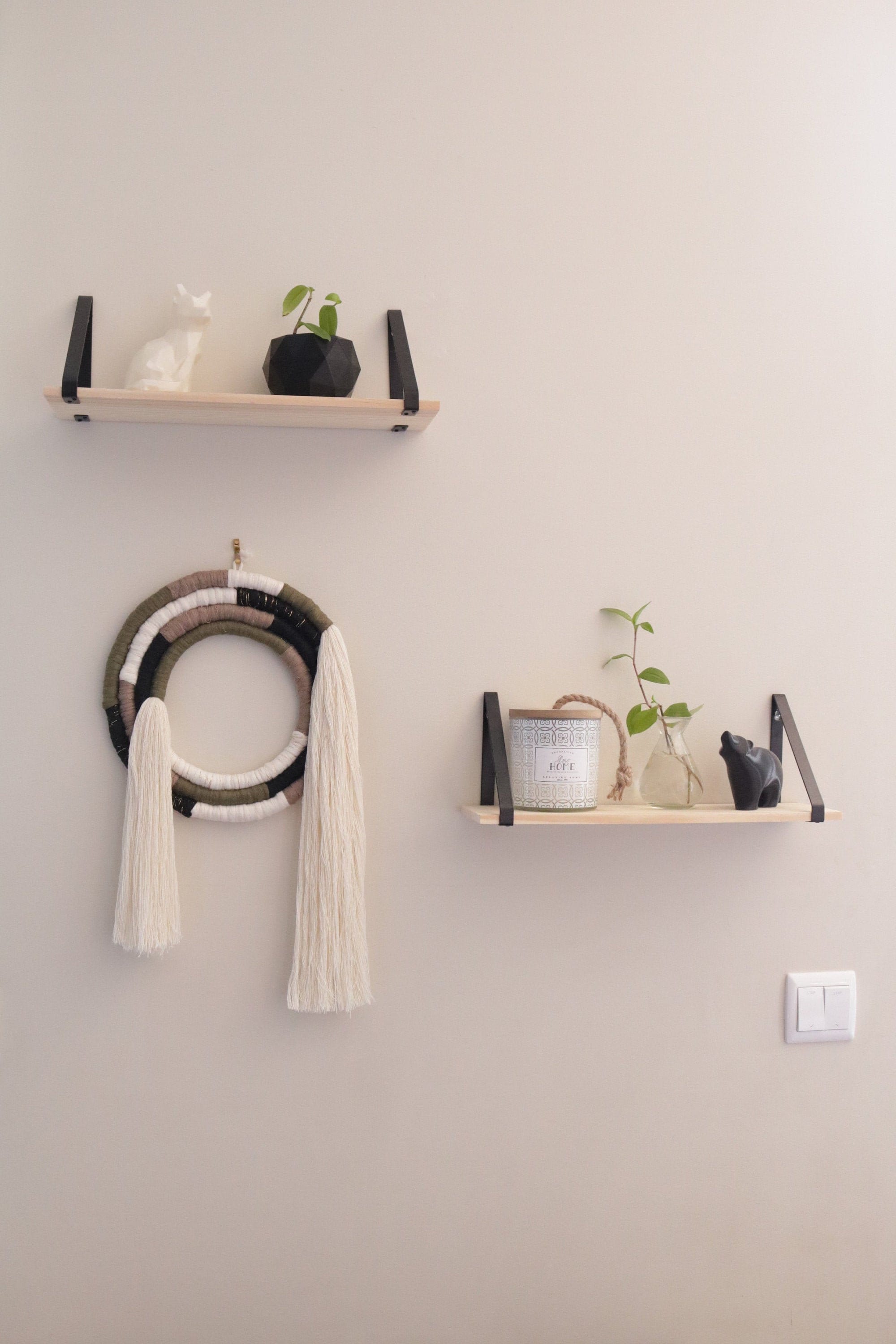 Macramé Mural - Modèle Hateya Macramé Moderne Décoration Salon Bureau Chambre Corde 100% Coton