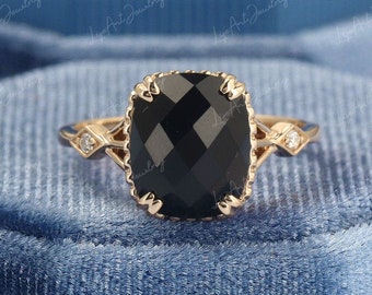 Vintage Onyx Ring - Etsy