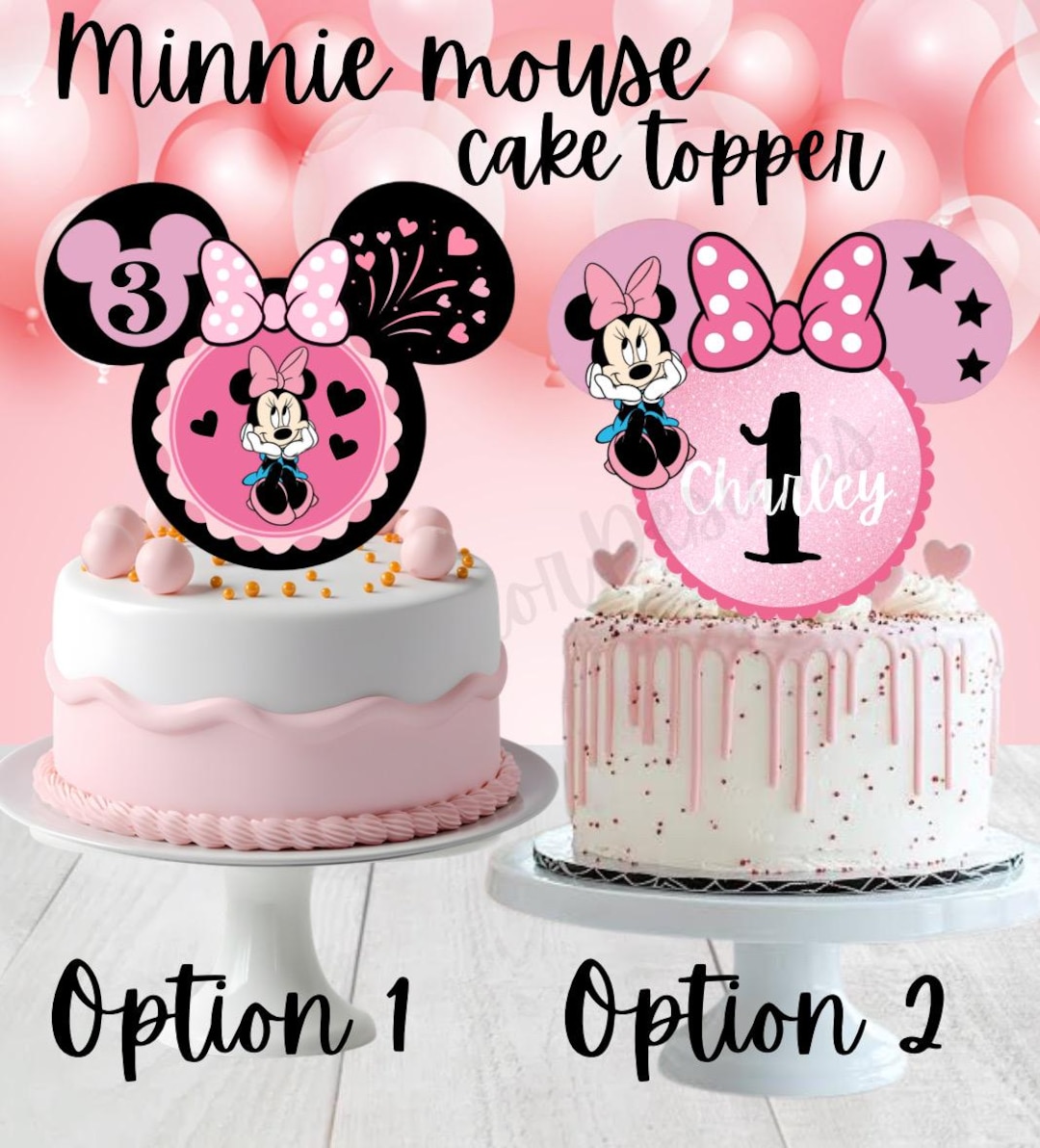 Minnie Mouse Cake Topper digital Download Etsy minnie-mouse-cake-topper-digital-download-etsy