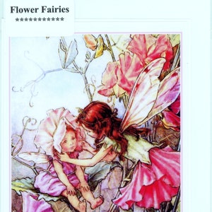 Les FÉES DES PETITS POIS - une jolie carte de voeux faite main et nostalgique qui convient à de nombreuses occasions et à tous les âges. Blanc à l'intérieur.   0612