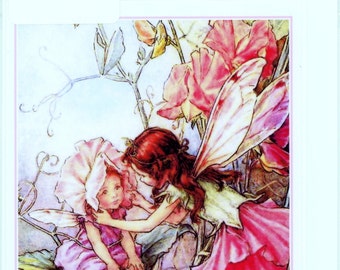 花の妖精：アーモンドの花の妖精 ヴィンテージプリント 1930年頃