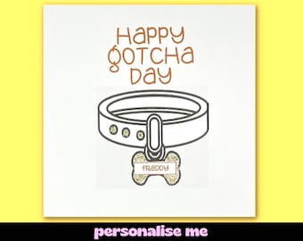 Happy Gotcha Day Card, New Pet Celebration, new dog addition
