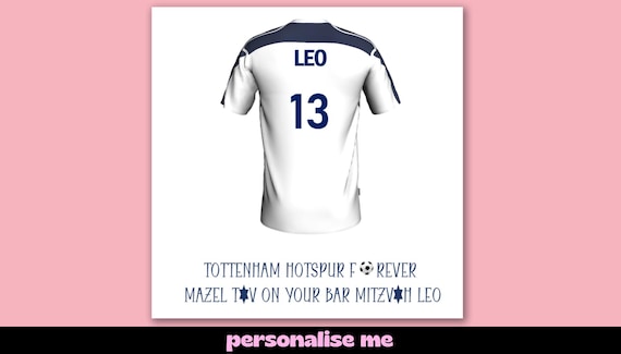 Personalised Tottenham Hotspur Bar Mitzvah Card