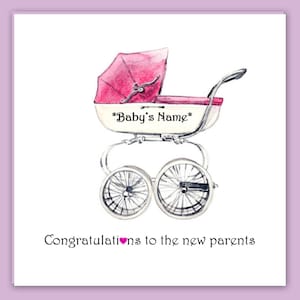 Nieuwe baby meisje kaart/gefeliciteerd met nieuwe ouders kaart/gepersonaliseerde nieuwe dochter kaart/zus babykaart/nieuwe ouders kaart/baby meisje kaart