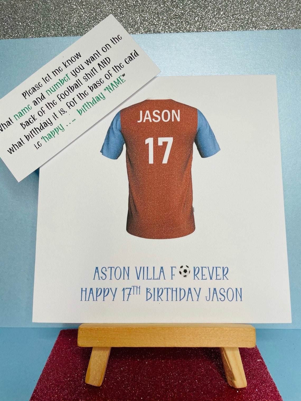 Aston Villa Geburtstagskarte – Premium-Karte Für Fußball-Fans