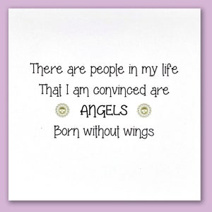 Carta angeli senza ali/Ci sono persone nella mia vita che sono convinto siano angeli nati senza ali carta/carta persone angeliche/speciale