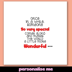 Spezielle Grußkarten für Freunde - Wonderful World Design