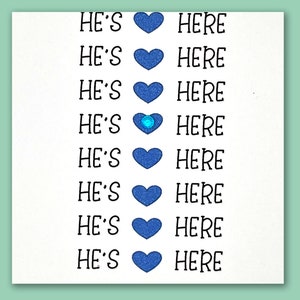 Nouvelle carte bébé garçon/Il est là carte bébé garçon/nouvelle carte bébé bleu/nouvelle carte furbaby/Nouvelle carte bébé garçon/carte personnalisée/carte d'arrivée bébé garçon/bleu