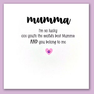 Mama, ik heb zoveel geluk, want jij bent 's werelds beste mama en je hoort bij mij kaart/gelukkige verjaardagskaart voor mama/beste mama/moederdag