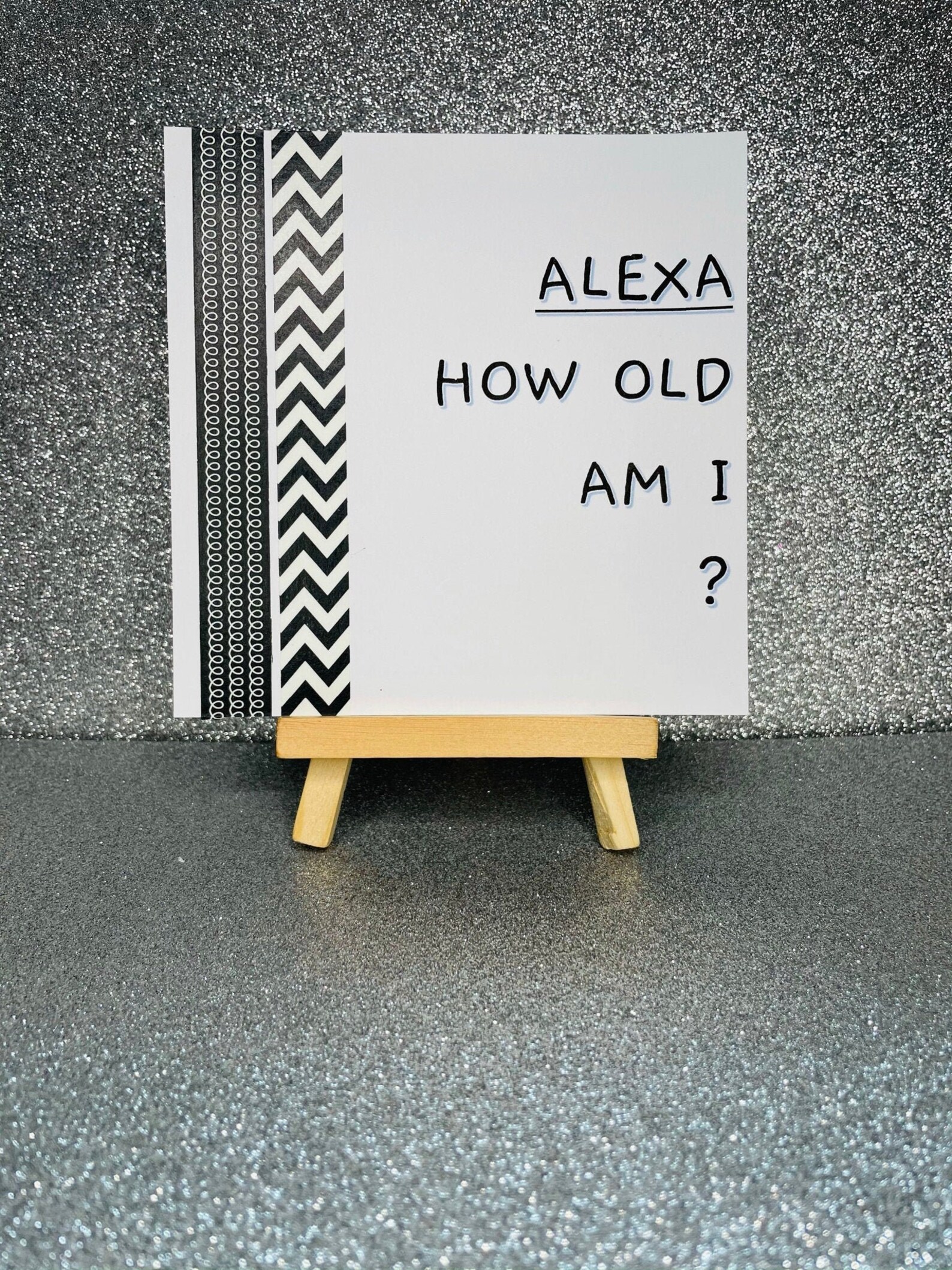 Alexa hoe oud ben ik card alexa leeftijdskaart gelukkige etsy
