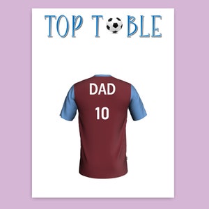 Numéros de table de Barmitzvah de football/cartes de nom de table personnalisées sur le thème du football/cartes de numéro de table de mariage/carte de numéro de table