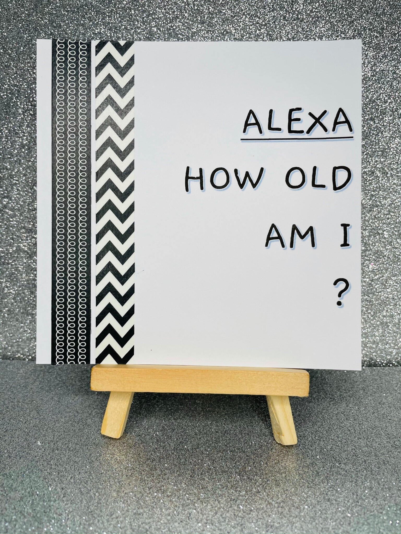 Alexa hoe oud ben ik card alexa leeftijdskaart gelukkige etsy