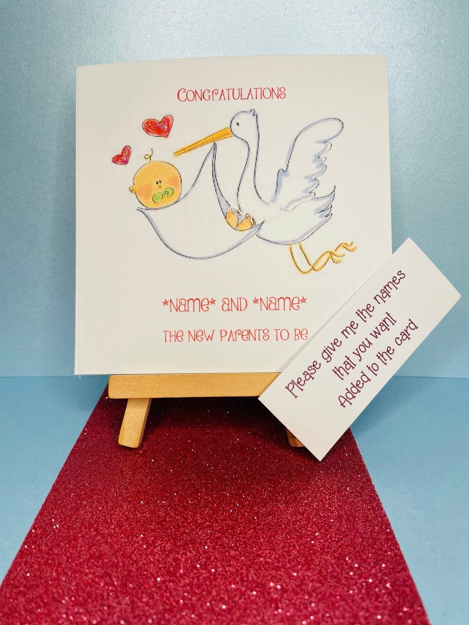 New parents to be card/Personalised new parents card/having a  Etsy