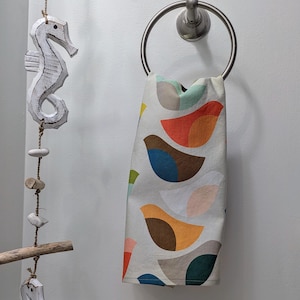 Mid-Century Modern Birds Tea Towel: Linen Cotton Kitchen Dish Towel immagine 7