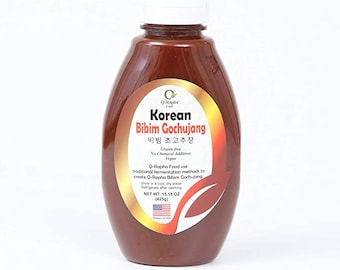 Q-Rapha Korean Bibim Gochujang, Cho Gochujang, Gluten-free, Chemical-free, Vegan (15.2 oz)