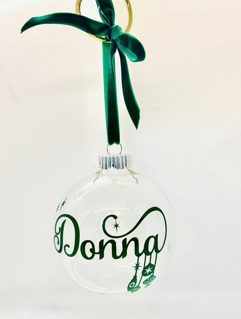 Custom Glass Christmas Ornaments Personalized - Etsy