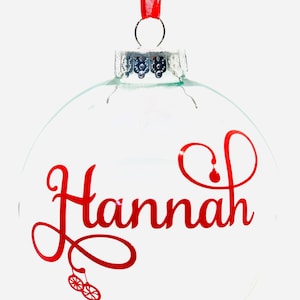Custom Glass Christmas Ornaments, Personalized