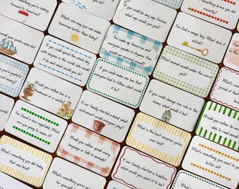 Family Conversation Cards | Table Talk Prompts for Kids & Parents | Fun, Silly, Thoughtful Questions