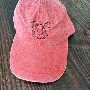 Pumpkin Embroidered Twill Cap - Dad Hat
