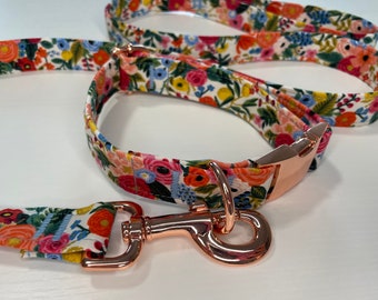 Rifle Paper Co. Dog Collar and Leash