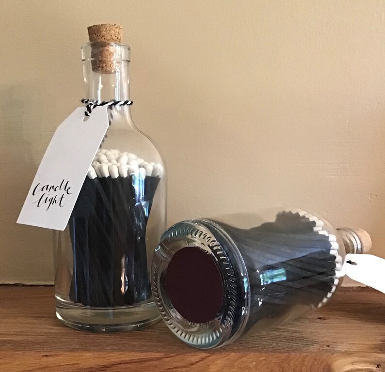 Luxury Long Matches in a Glass Jar in a Range of Colours Etsy UK