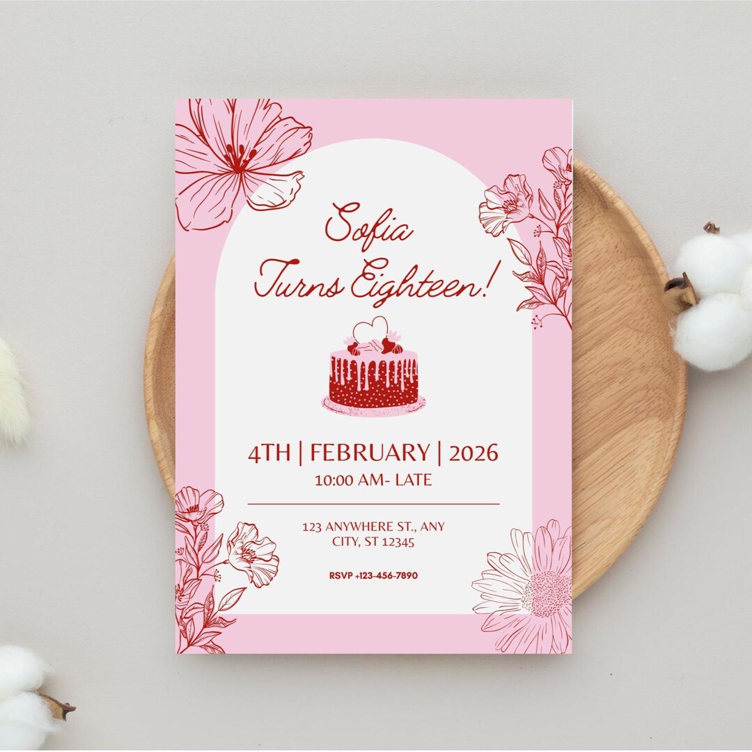 Personalised Birthday Invitations, Custom Party Invites, Printed ...