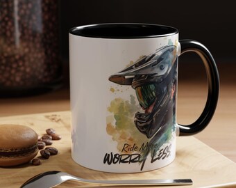 Mug personnalisé pour vélo de montagne, cadeau vélo personnalisé, tasse décorative de 11 oz