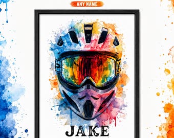 Stampa artistica personalizzata per mountain bike: poster di ciclismo ad alta quota, stampe personalizzate