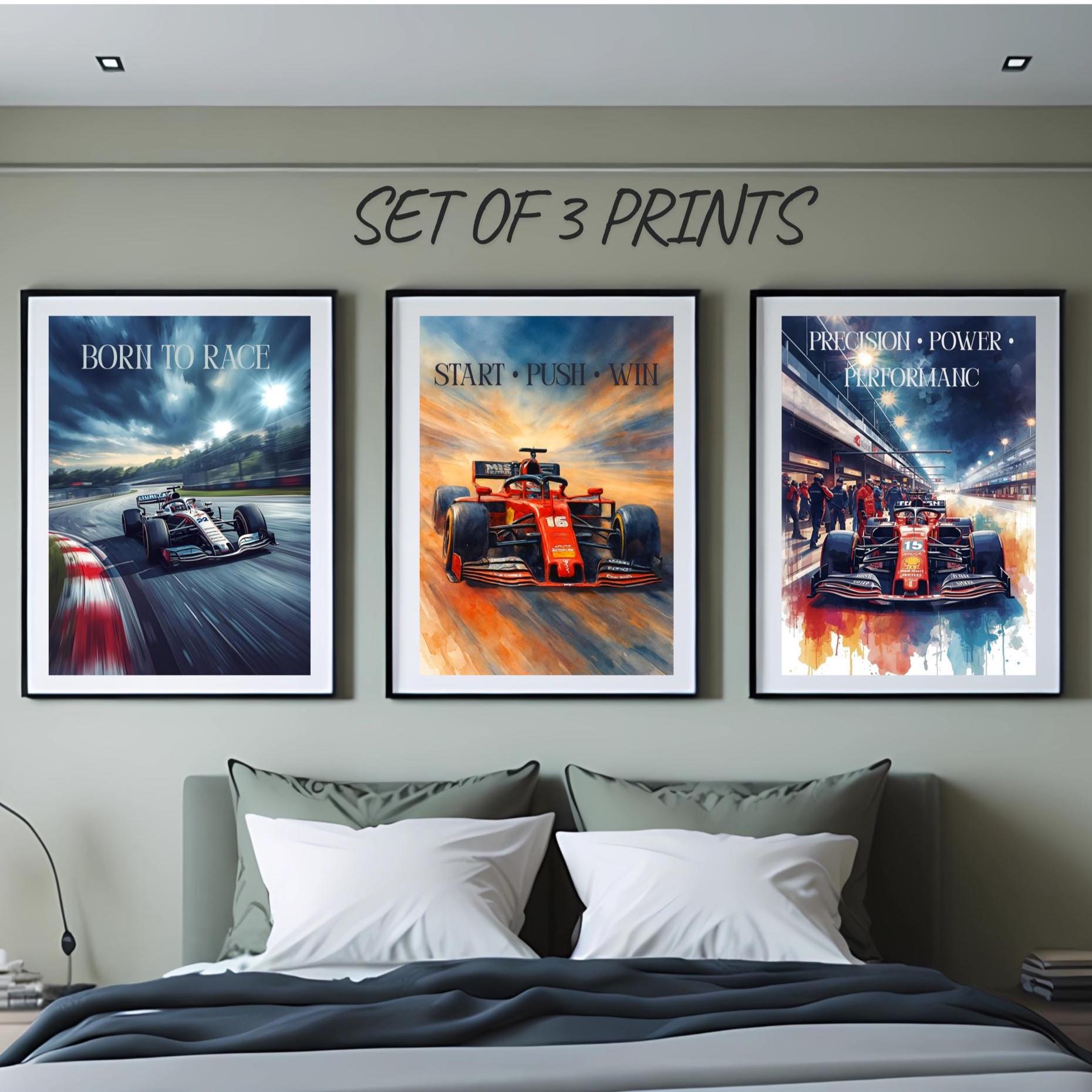 Simple F1 Racing Deco F1 Racing Car Wall Art, Boys Room Decor - Etsy