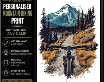 Mountain Bike Art Print: High Altitude Cycling Poster