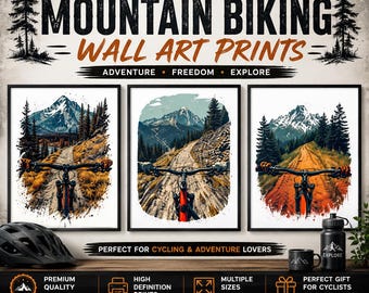 Mountain Bike Art Print: High Altitude Cycling Decor