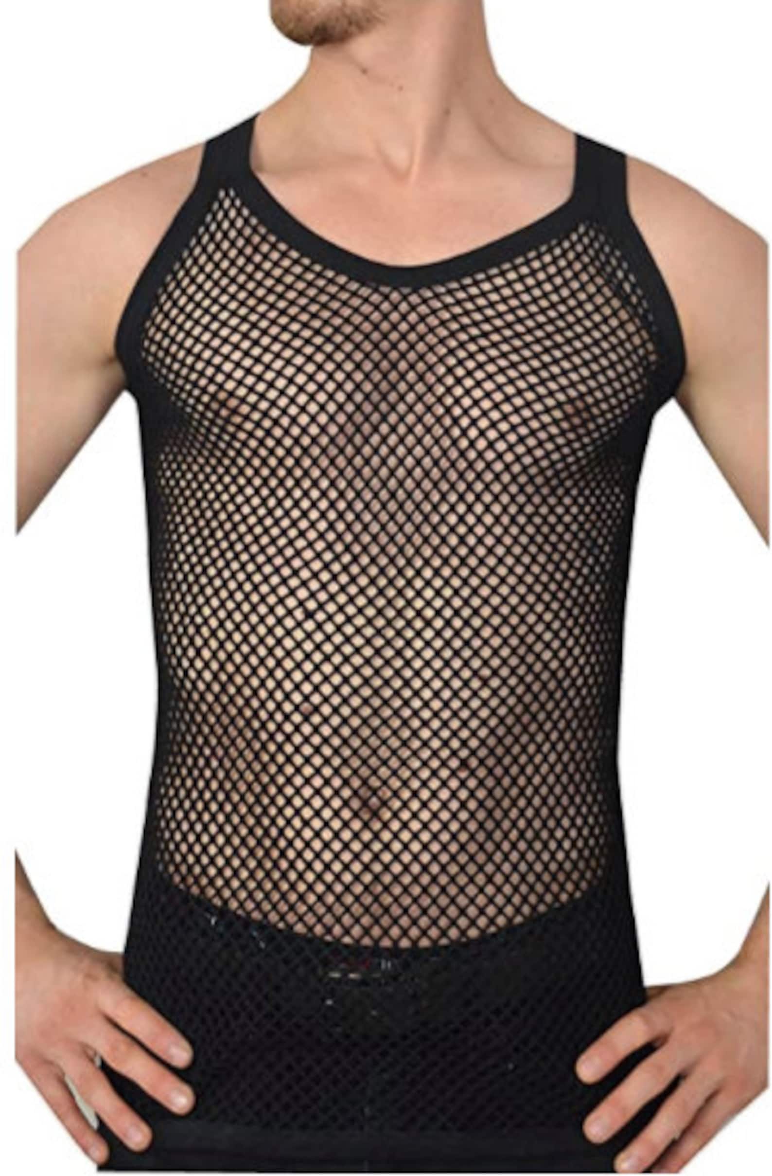 Men's Crystal Mesh Summer Lightweight Cotton String Vests Etsy